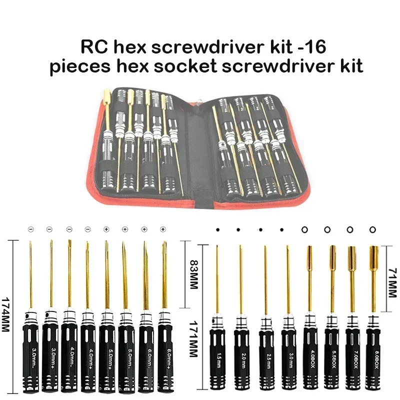 Rc Helicopter Tool Kit - Juego de Destornilladores Hexagonales RC -