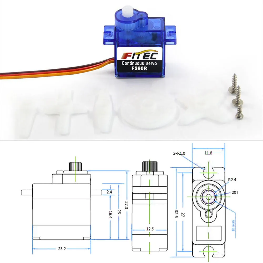 Feetech Mini FS90R Micro Servo - Rc Helicopter Mini reseña y precio