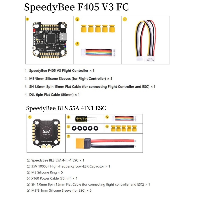 SpeedyBee F4 F405 V4 55A BLS 3 - Betaflight Fc F4 reseña y precio